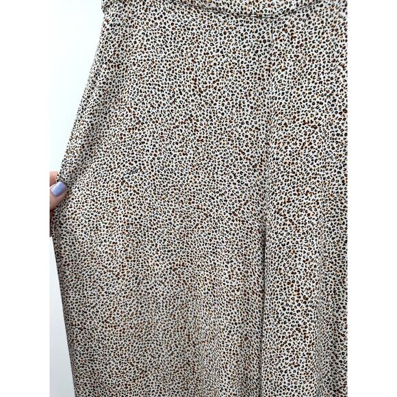 AFRM Leopard Print Wide Leg Pants High Rise Size Large - Picture 4 of 7